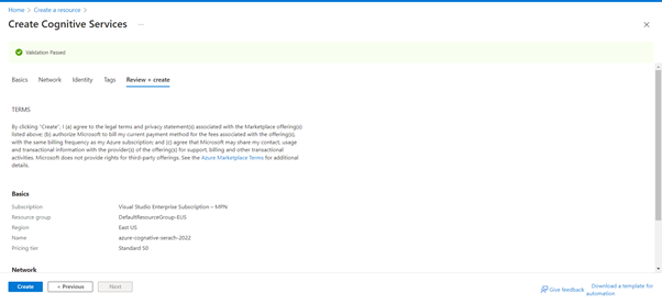Working with Azure Cognitive Search Service Using Azure Cloud Portal